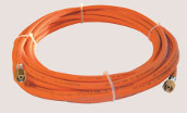 guminė žarna su antgaliais 10 metrų, 6,3mm vidinio skersmens, oranžinės spalvos