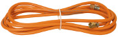 guminė žarna su antgaliais 4,75 metro, 6,3mm vidinio skersmens, oranžinės spalvos